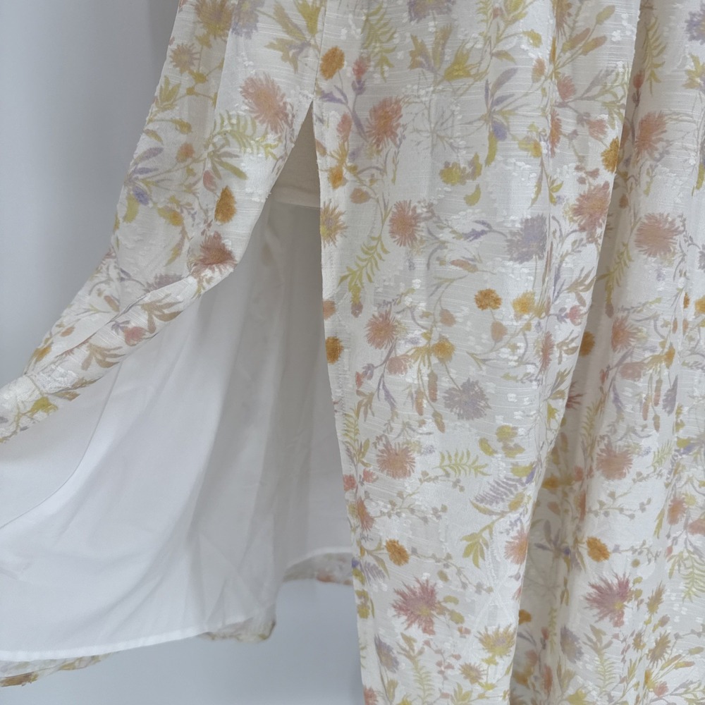 Petite Studio NYC Womens Floral Sheer Sleeve Cottage Dress Size XS Midi NEW - Picture 7 of 16